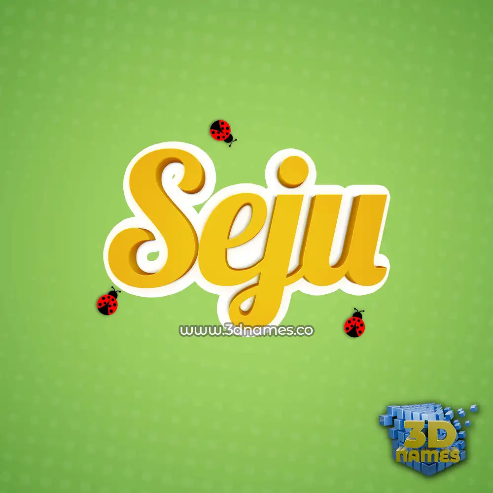 seju in Ladybugs style - 3D name wallpaper
