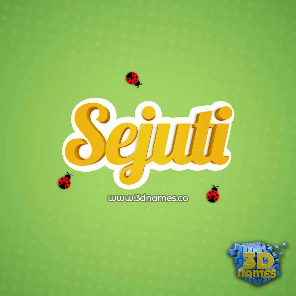 sejuti in Ladybugs style - 3D name wallpaper