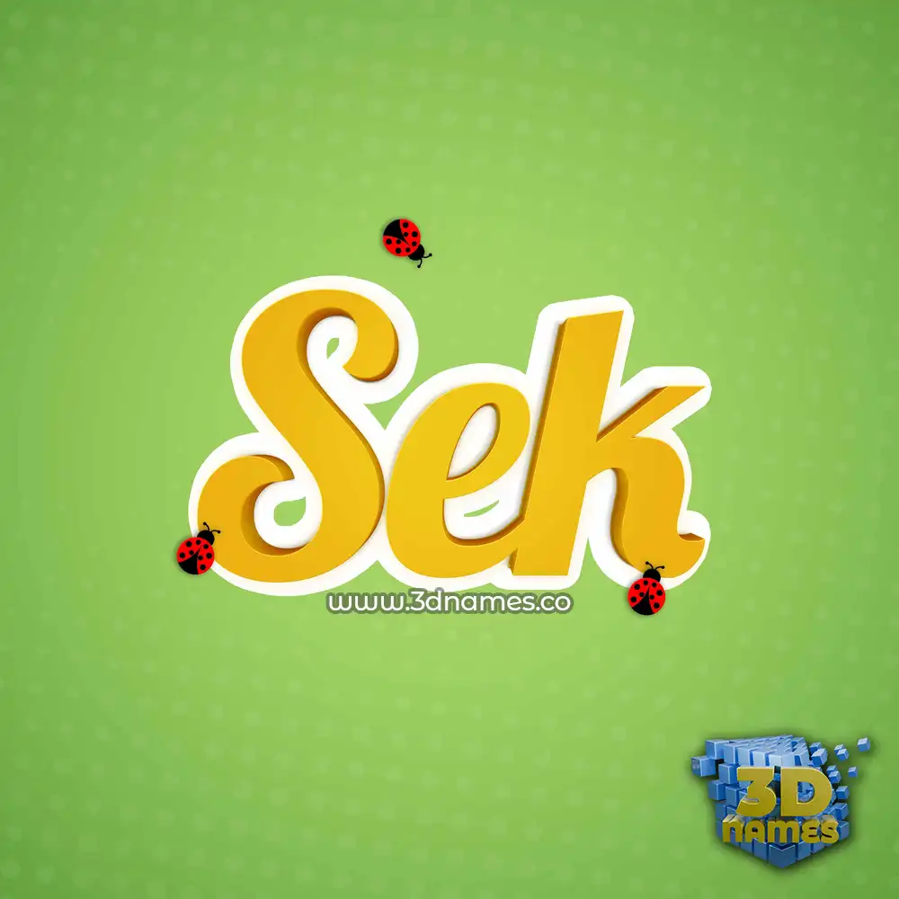 sek in Ladybugs style - 3D name wallpaper