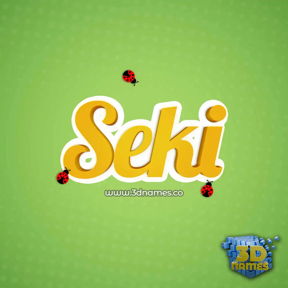 seki in Ladybugs style - 3D name wallpaper