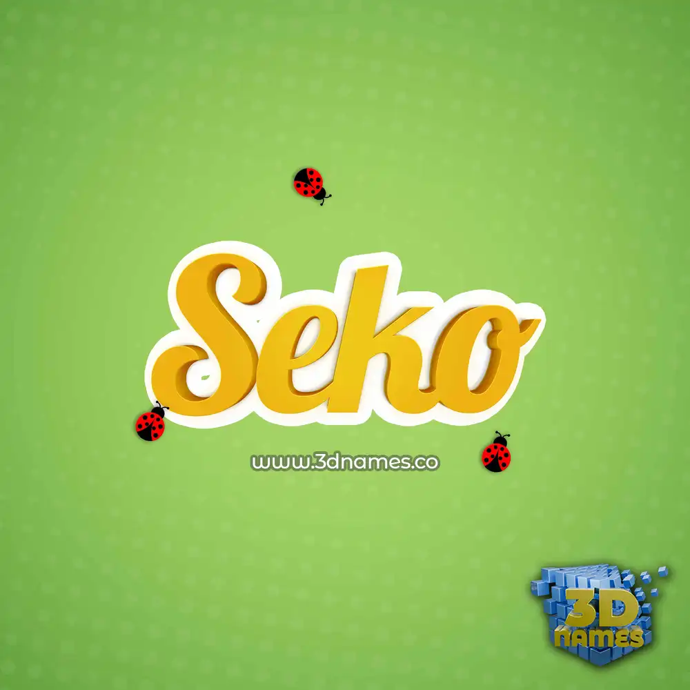 seko in Ladybugs style - 3D name wallpaper