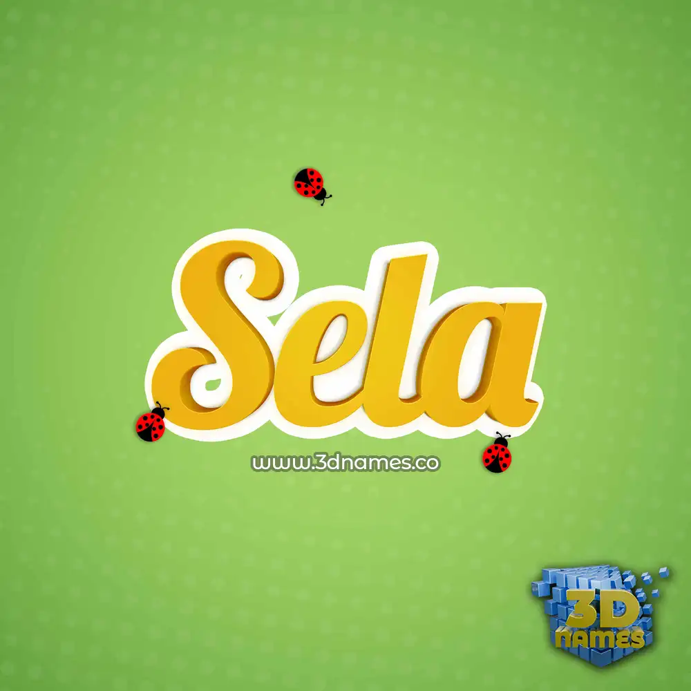 sela in Ladybugs style - 3D name wallpaper