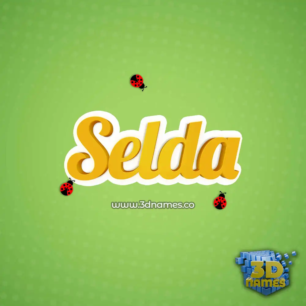 selda in Ladybugs style - 3D name wallpaper