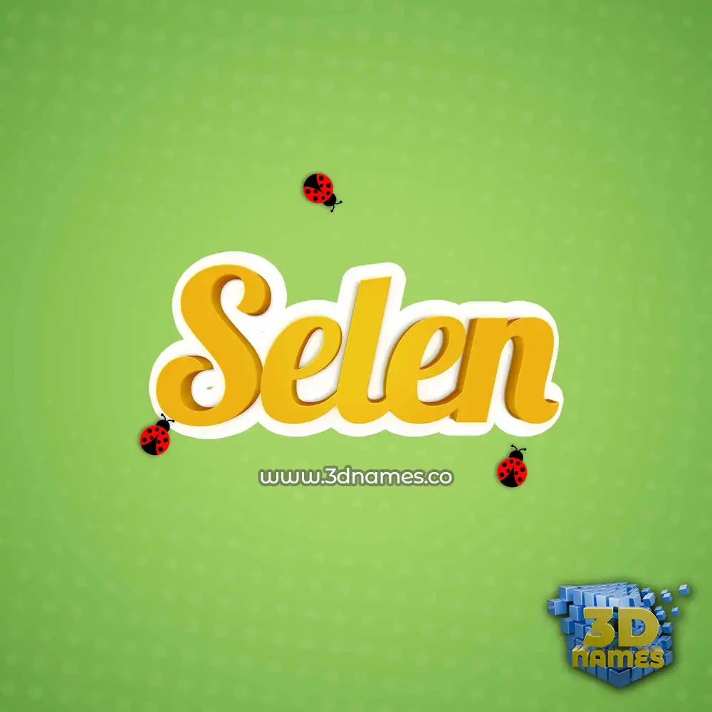selen in Ladybugs style - 3D name wallpaper