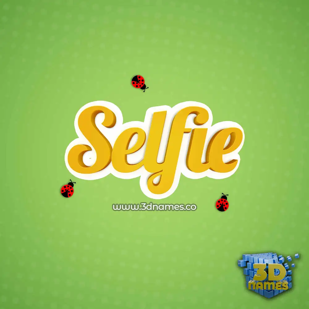 selfie in Ladybugs style - 3D name wallpaper