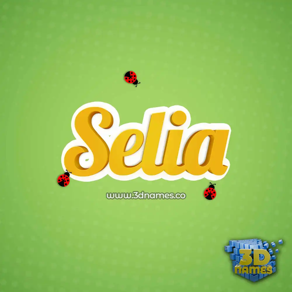 selia in Ladybugs style - 3D name wallpaper