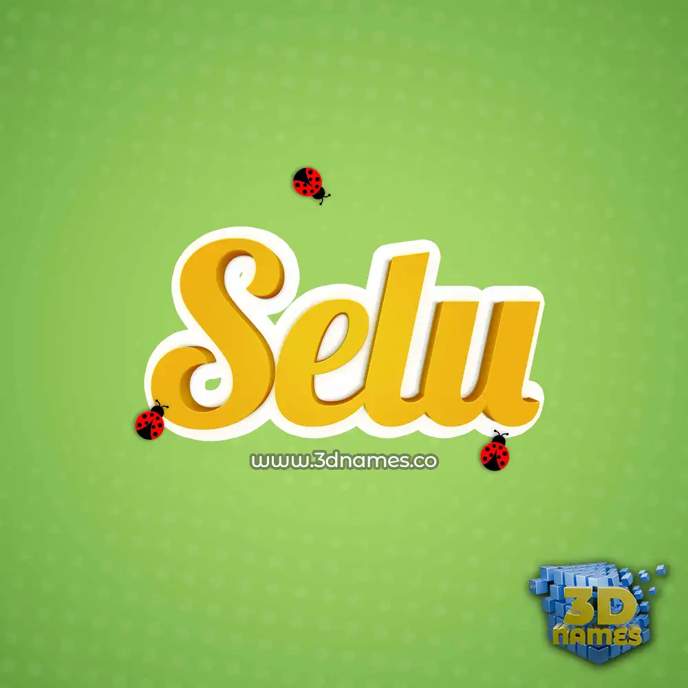 selu in Ladybugs style - 3D name wallpaper
