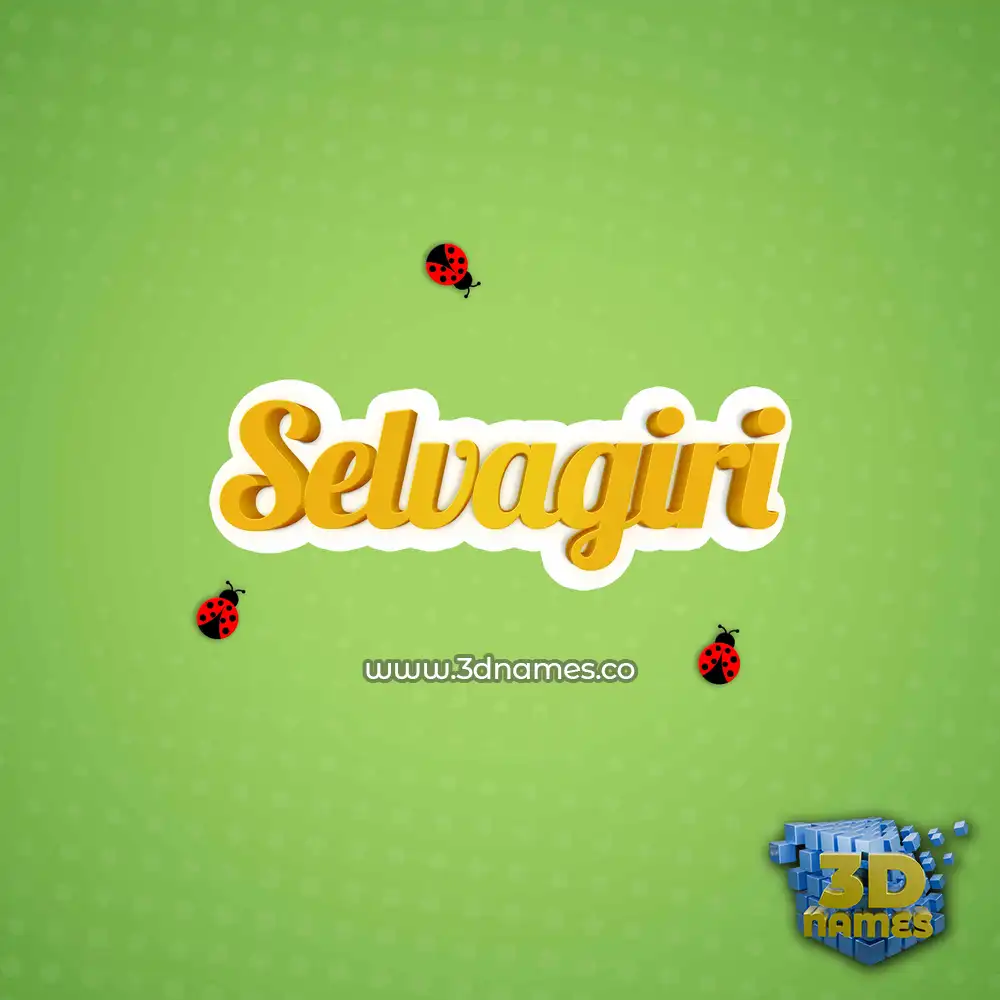selvagiri in Ladybugs style - 3D name wallpaper