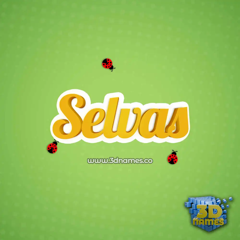 selvas in Ladybugs style - 3D name wallpaper