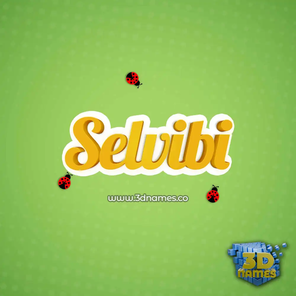 selvibi in Ladybugs style - 3D name wallpaper