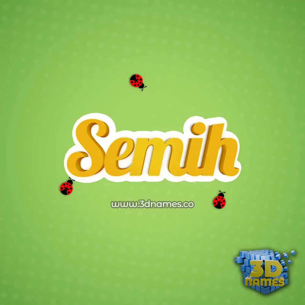 semih in Ladybugs style - 3D name wallpaper
