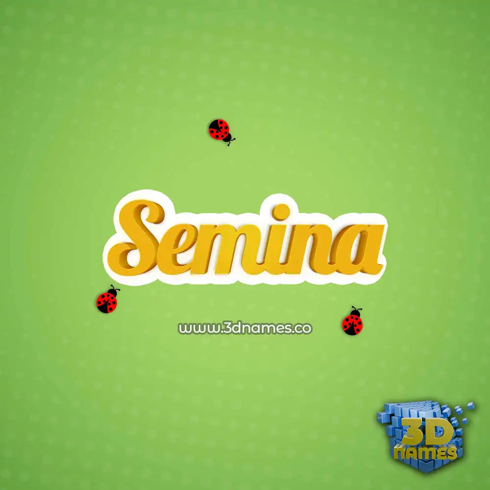 semina in Ladybugs style - 3D name wallpaper