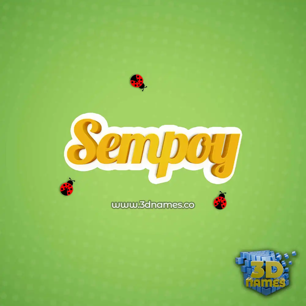 sempoy in Ladybugs style - 3D name wallpaper