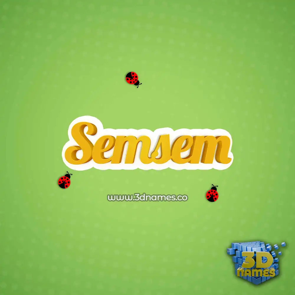 semsem in Ladybugs style - 3D name wallpaper