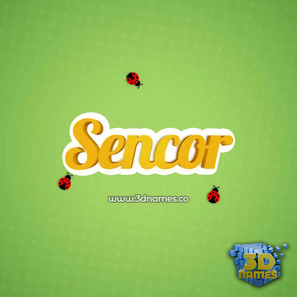 sencor in Ladybugs style - 3D name wallpaper