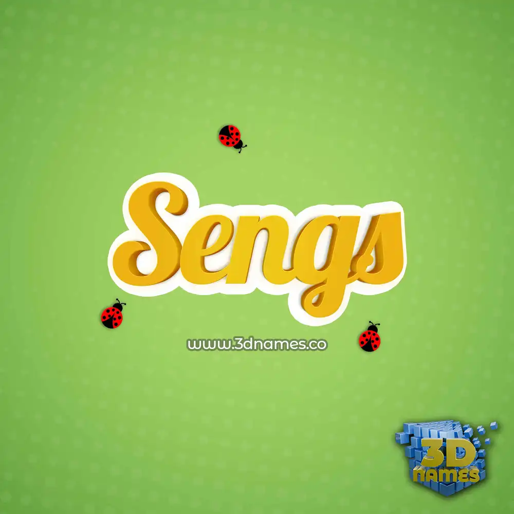 sengs in Ladybugs style - 3D name wallpaper