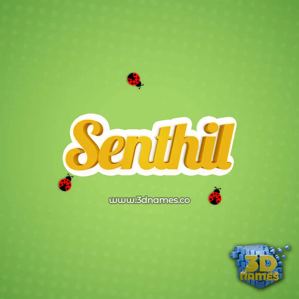 senthil in Ladybugs style - 3D name wallpaper