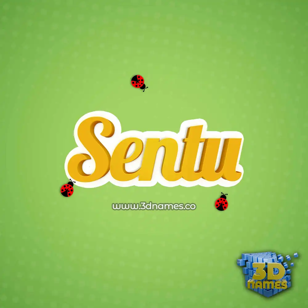 sentu in Ladybugs style - 3D name wallpaper