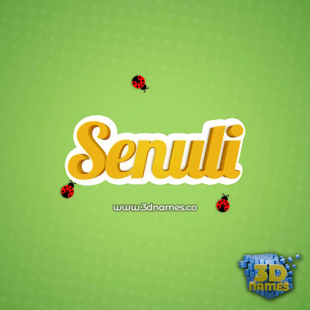 senuli in Ladybugs style - 3D name wallpaper