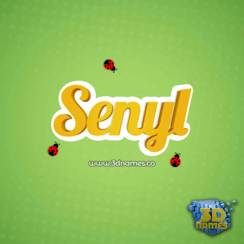 senyl in Ladybugs style - 3D name wallpaper