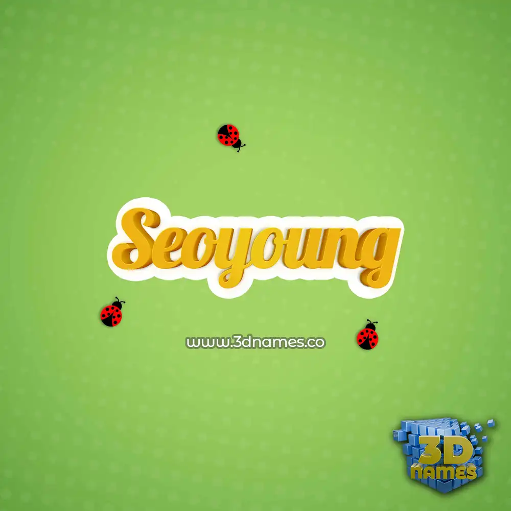 seoyoung in Ladybugs style - 3D name wallpaper