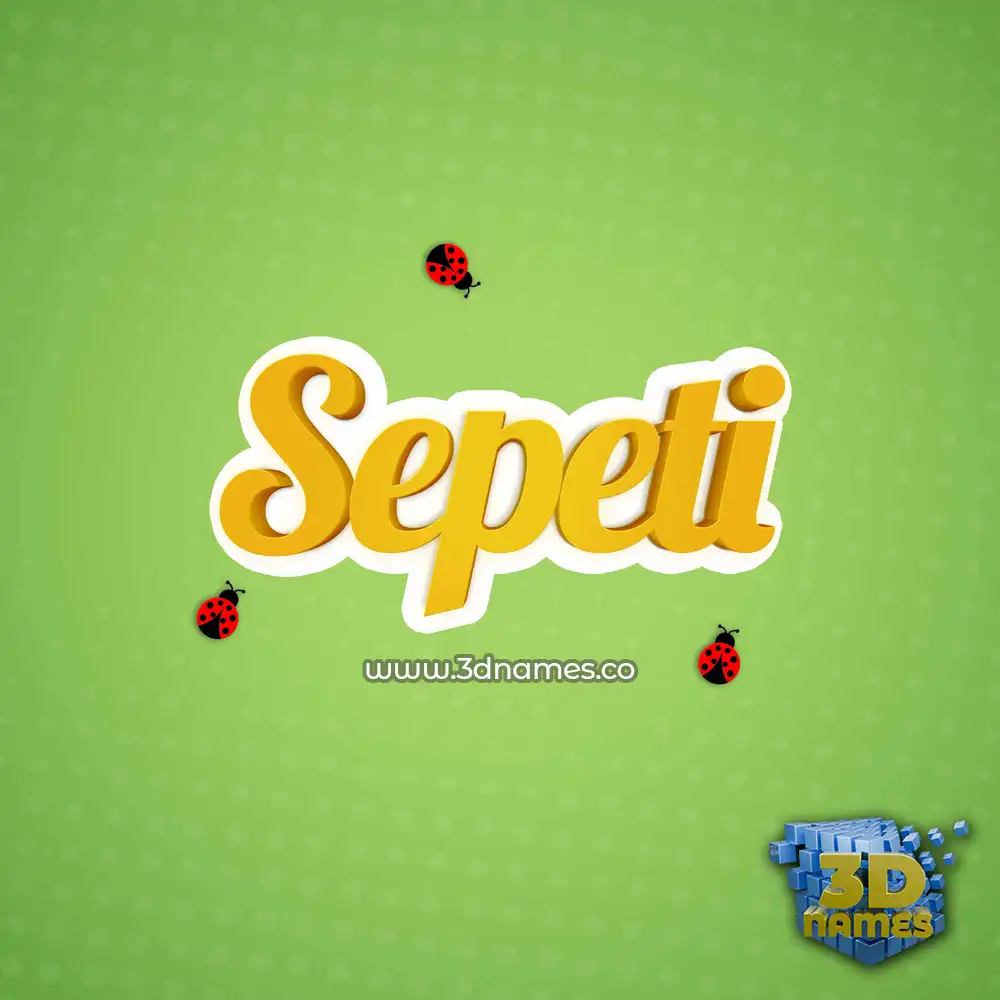 sepeti in Ladybugs style - 3D name wallpaper
