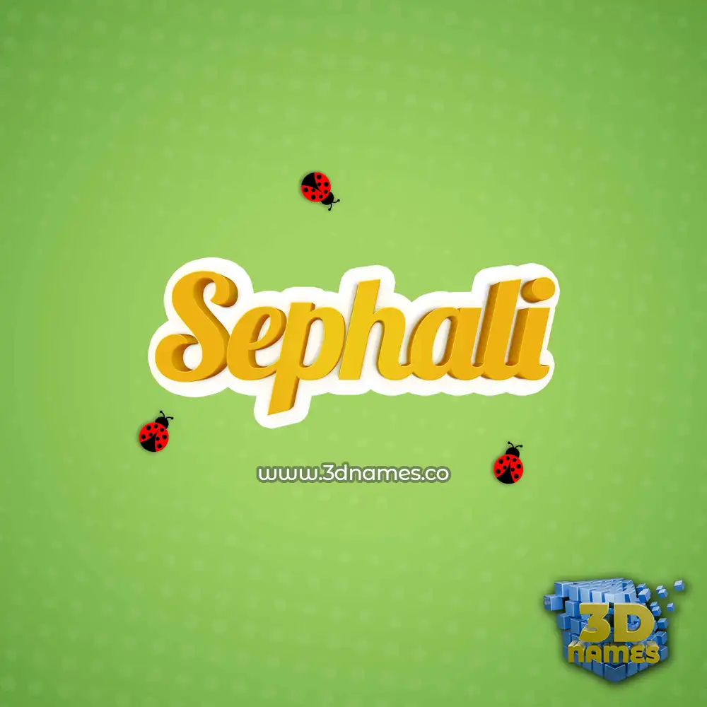 sephali in Ladybugs style - 3D name wallpaper