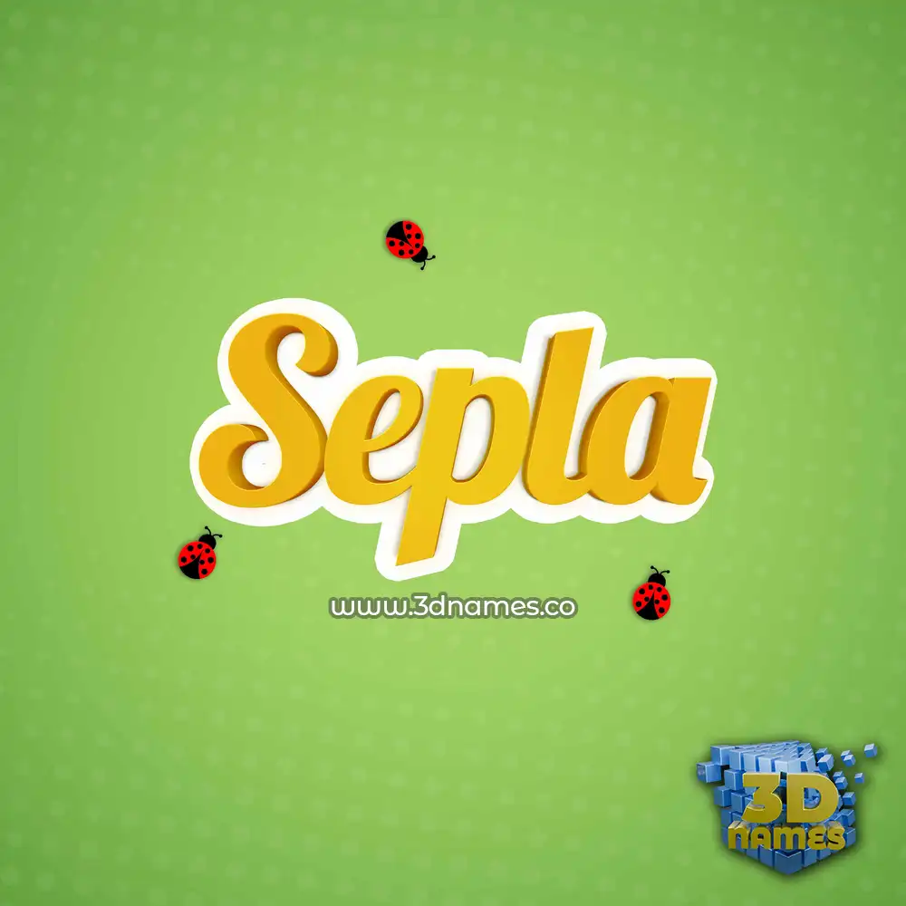 sepla in Ladybugs style - 3D name wallpaper