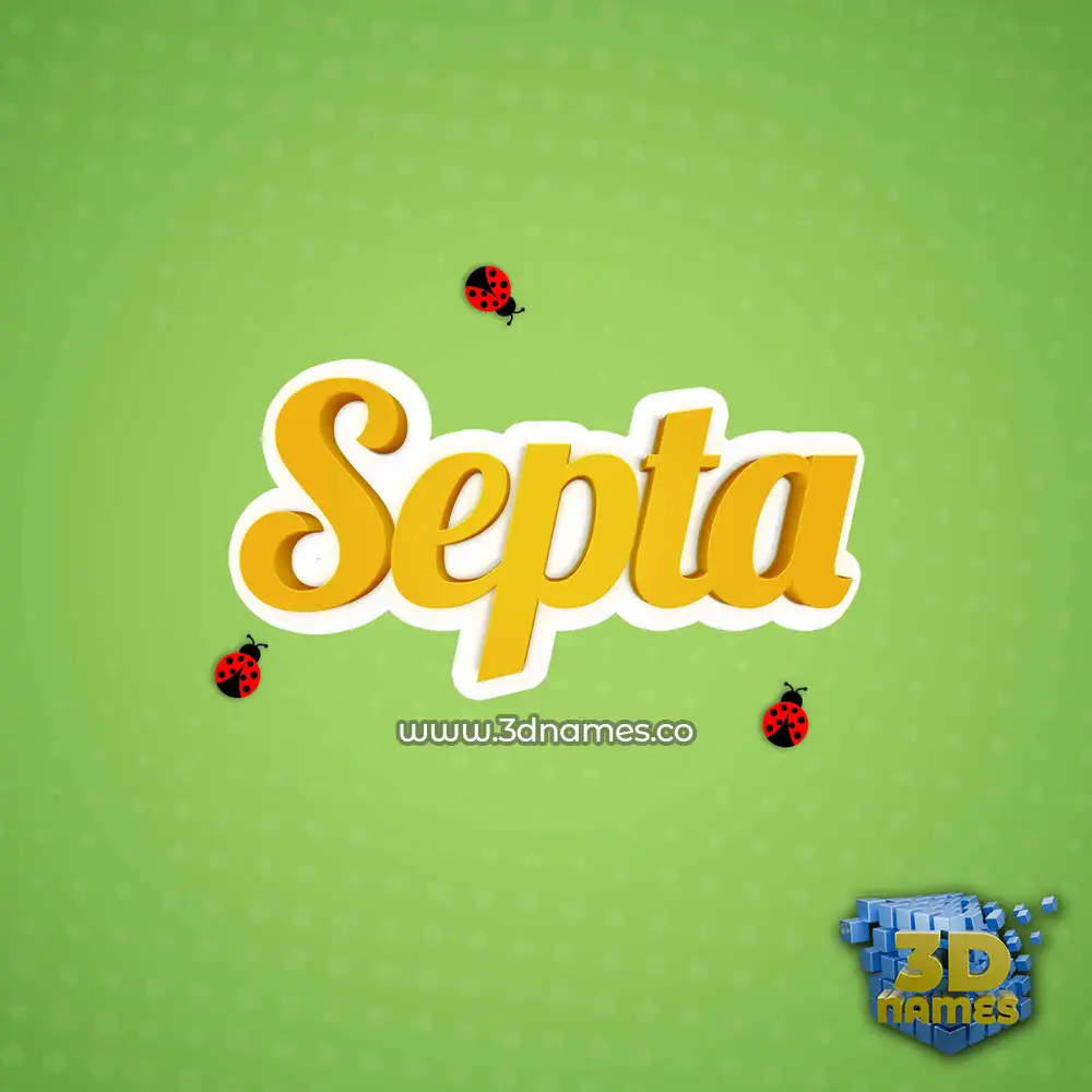septa in Ladybugs style - 3D name wallpaper