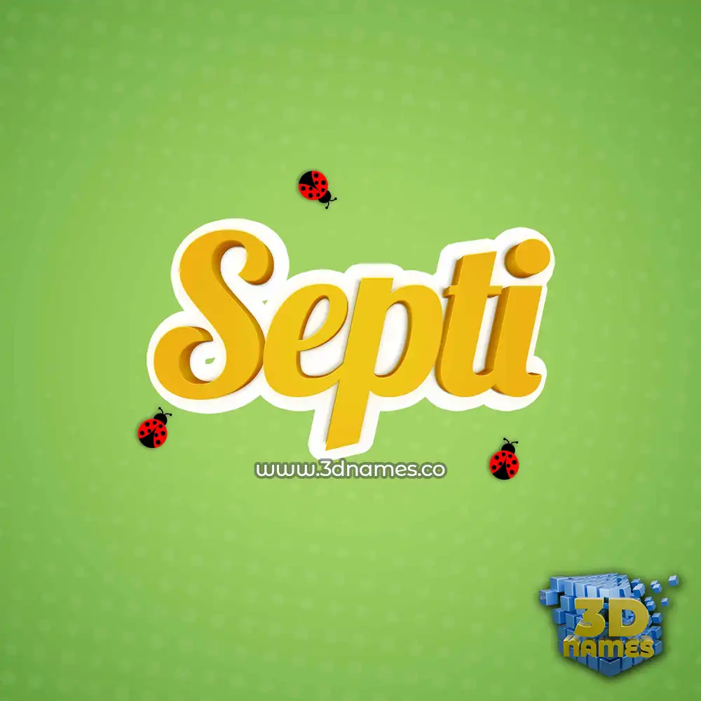 septi in Ladybugs style - 3D name wallpaper
