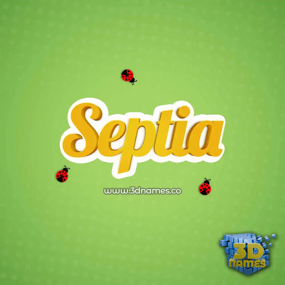 septia in Ladybugs style - 3D name wallpaper