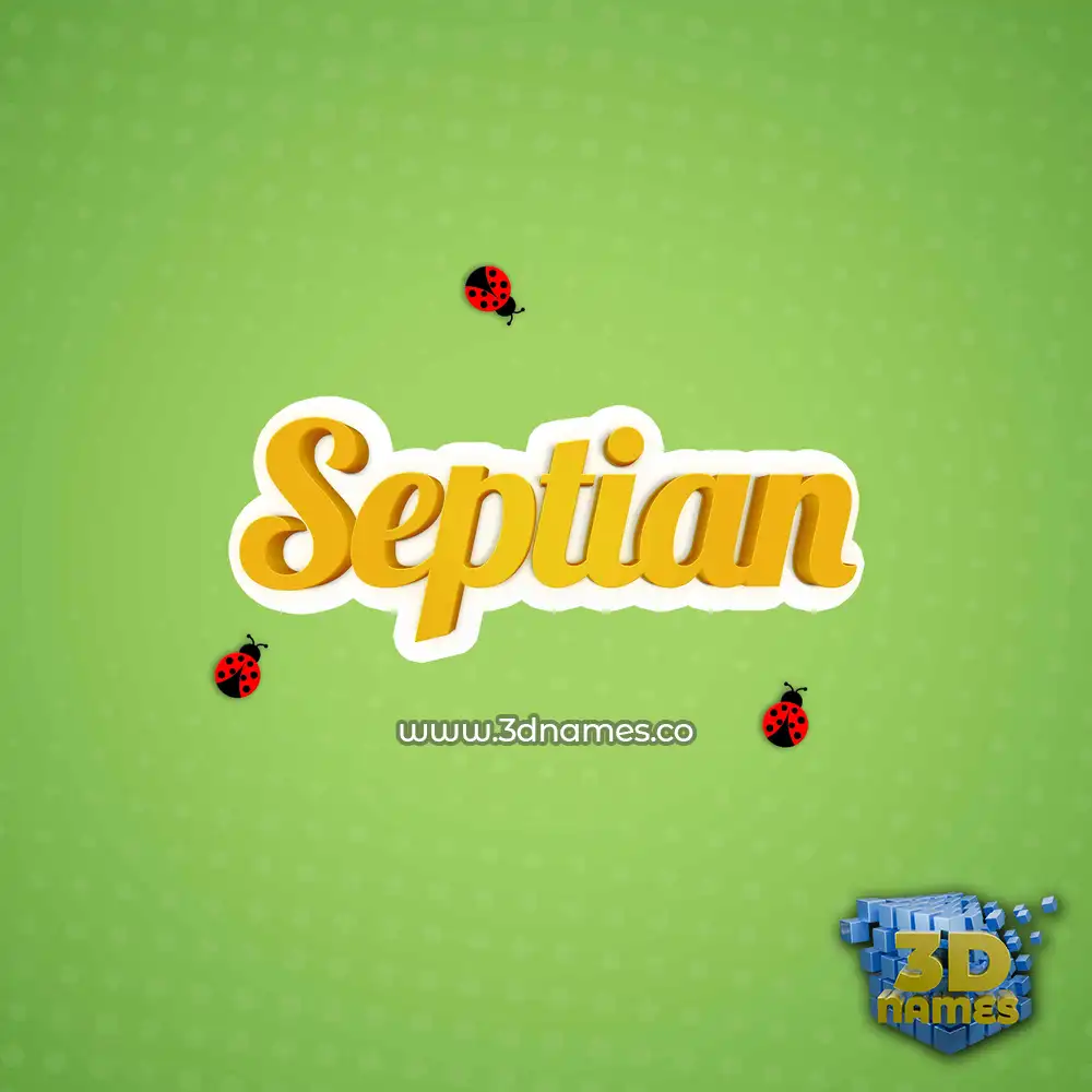 septian in Ladybugs style - 3D name wallpaper