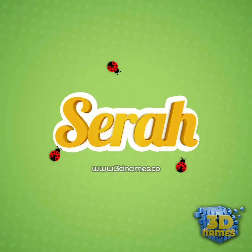 serah in Ladybugs style - 3D name wallpaper