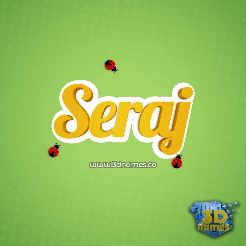 seraj in Ladybugs style - 3D name wallpaper
