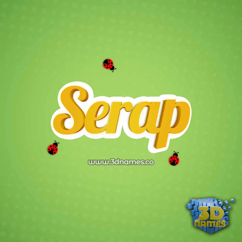 serap in Ladybugs style - 3D name wallpaper