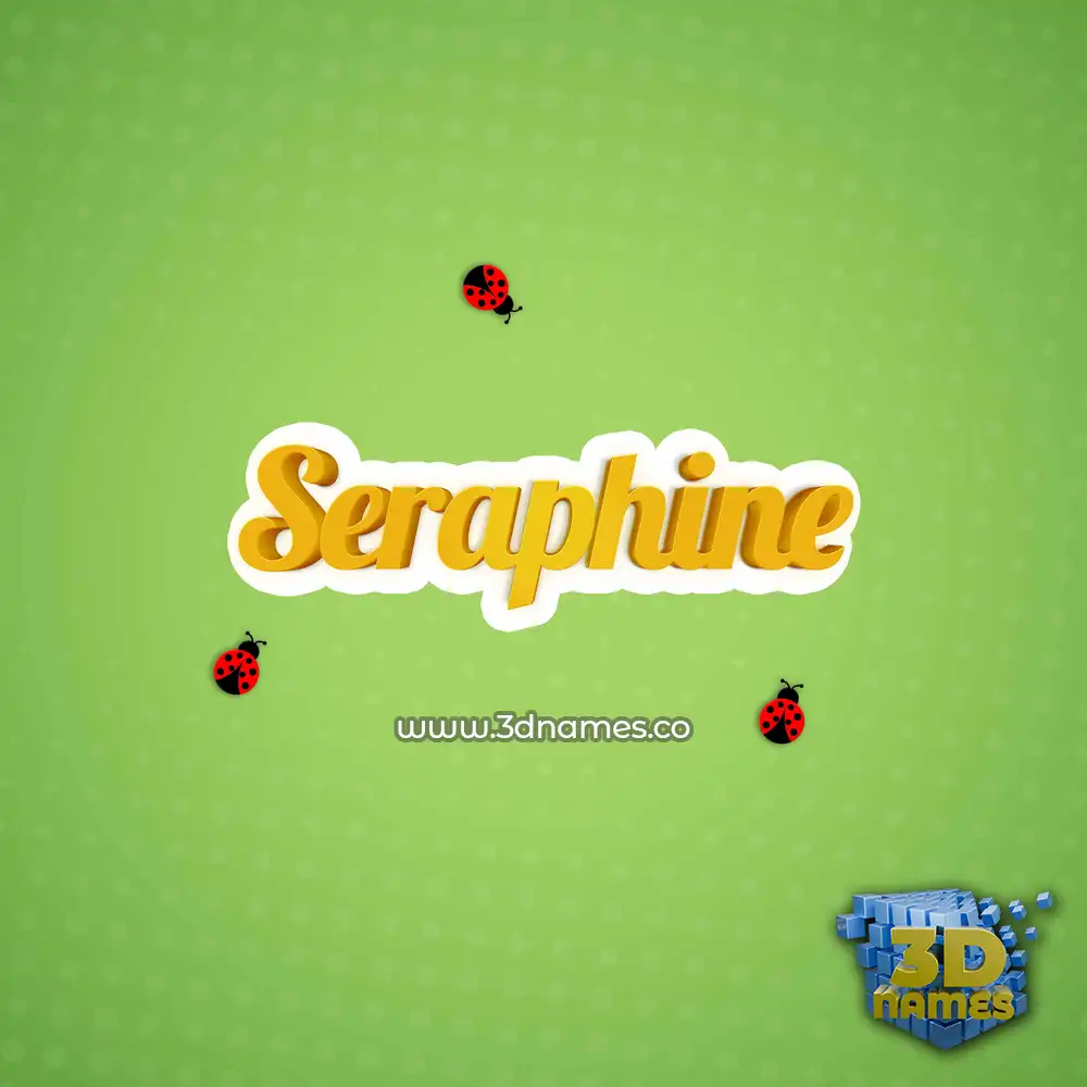 seraphine in Ladybugs style - 3D name wallpaper