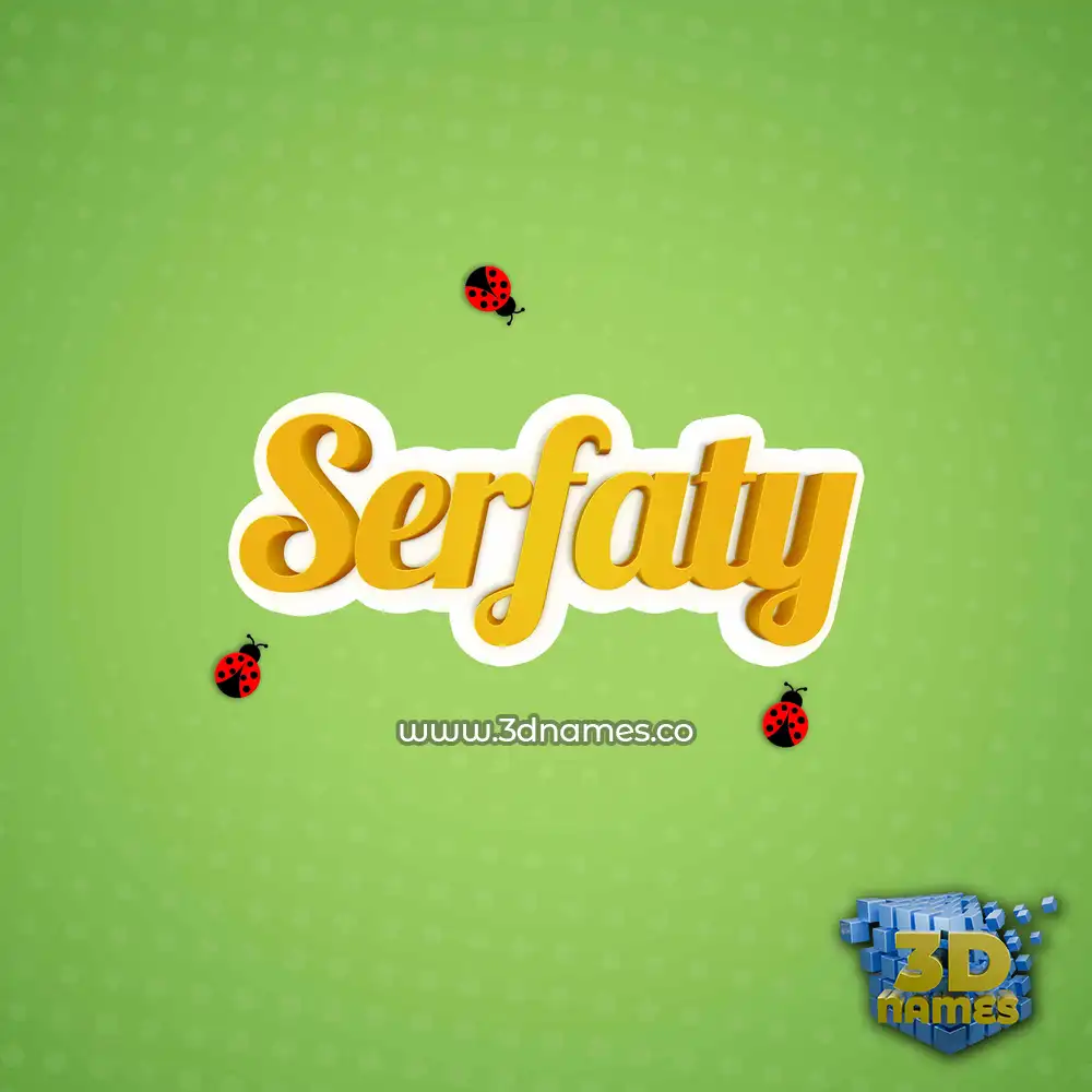 serfaty in Ladybugs style - 3D name wallpaper