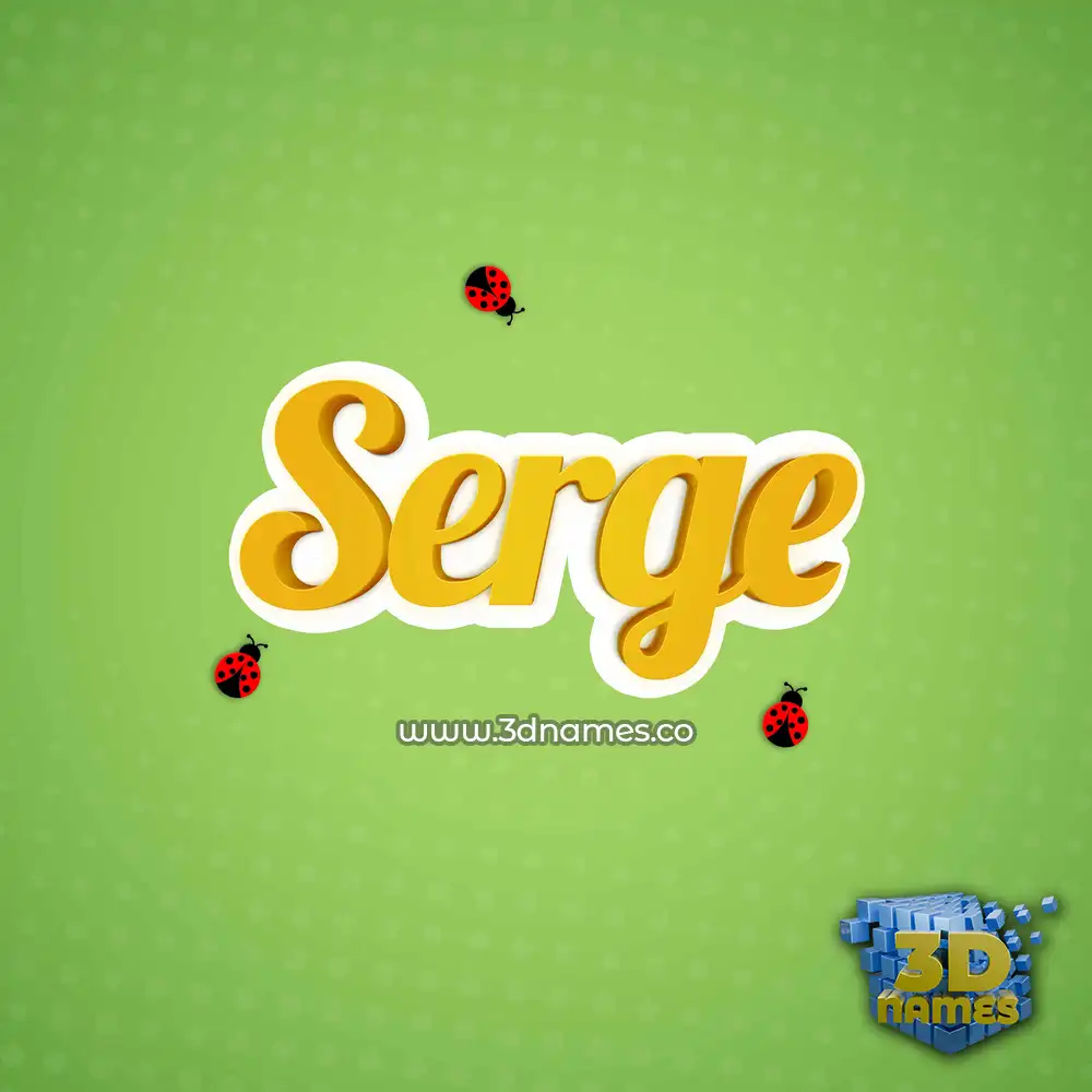 serge in Ladybugs style - 3D name wallpaper
