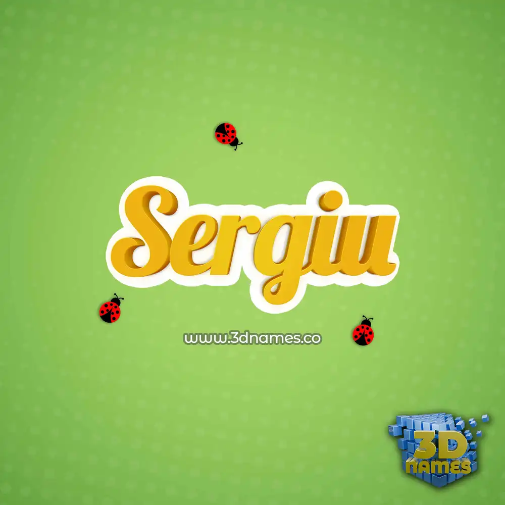 sergiu in Ladybugs style - 3D name wallpaper