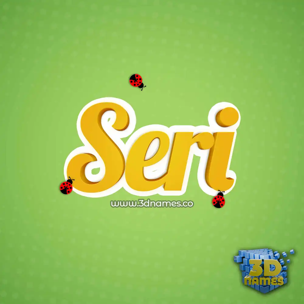 seri in Ladybugs style - 3D name wallpaper