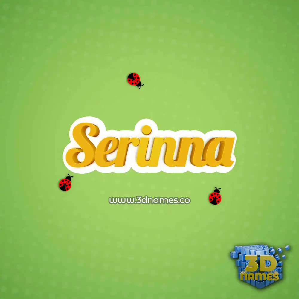 serinna in Ladybugs style - 3D name wallpaper