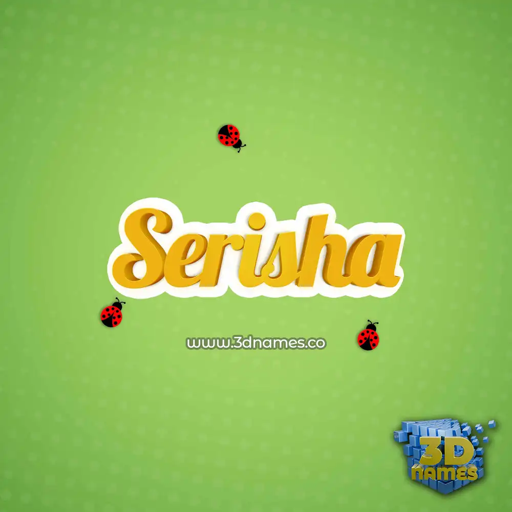 serisha in Ladybugs style - 3D name wallpaper