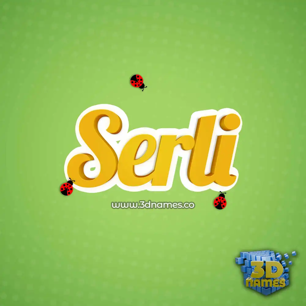 serli in Ladybugs style - 3D name wallpaper