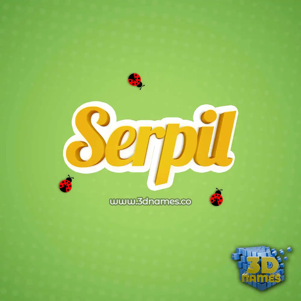serpil in Ladybugs style - 3D name wallpaper