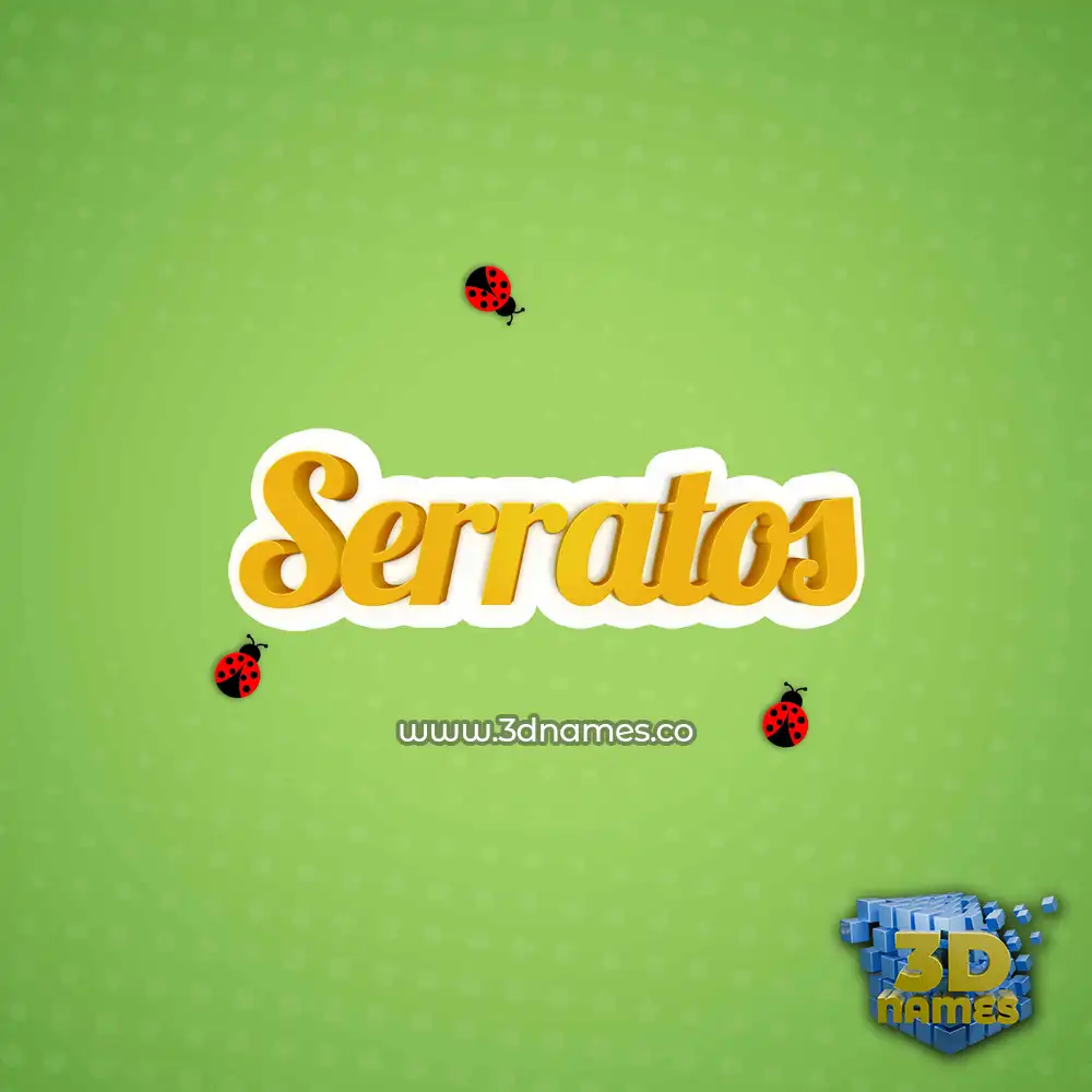 serratos in Ladybugs style - 3D name wallpaper