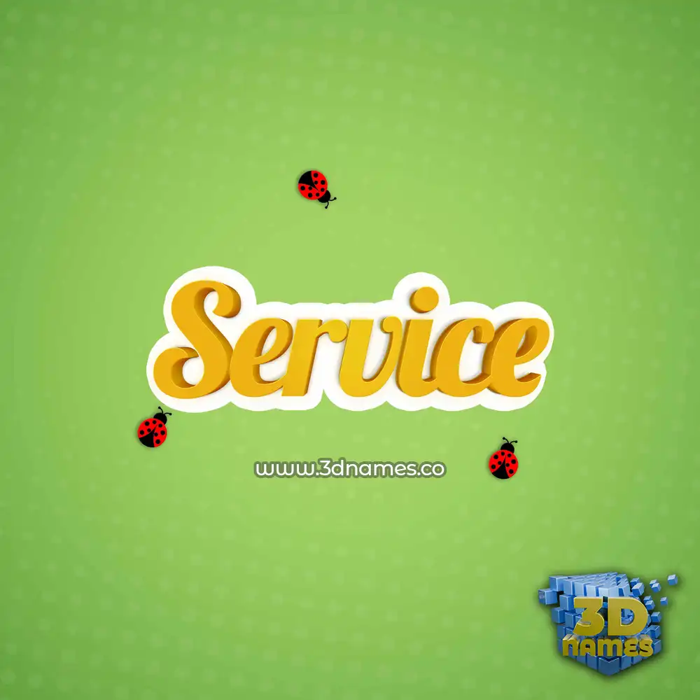 service in Ladybugs style - 3D name wallpaper