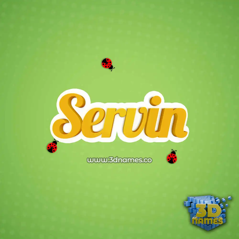 servin in Ladybugs style - 3D name wallpaper
