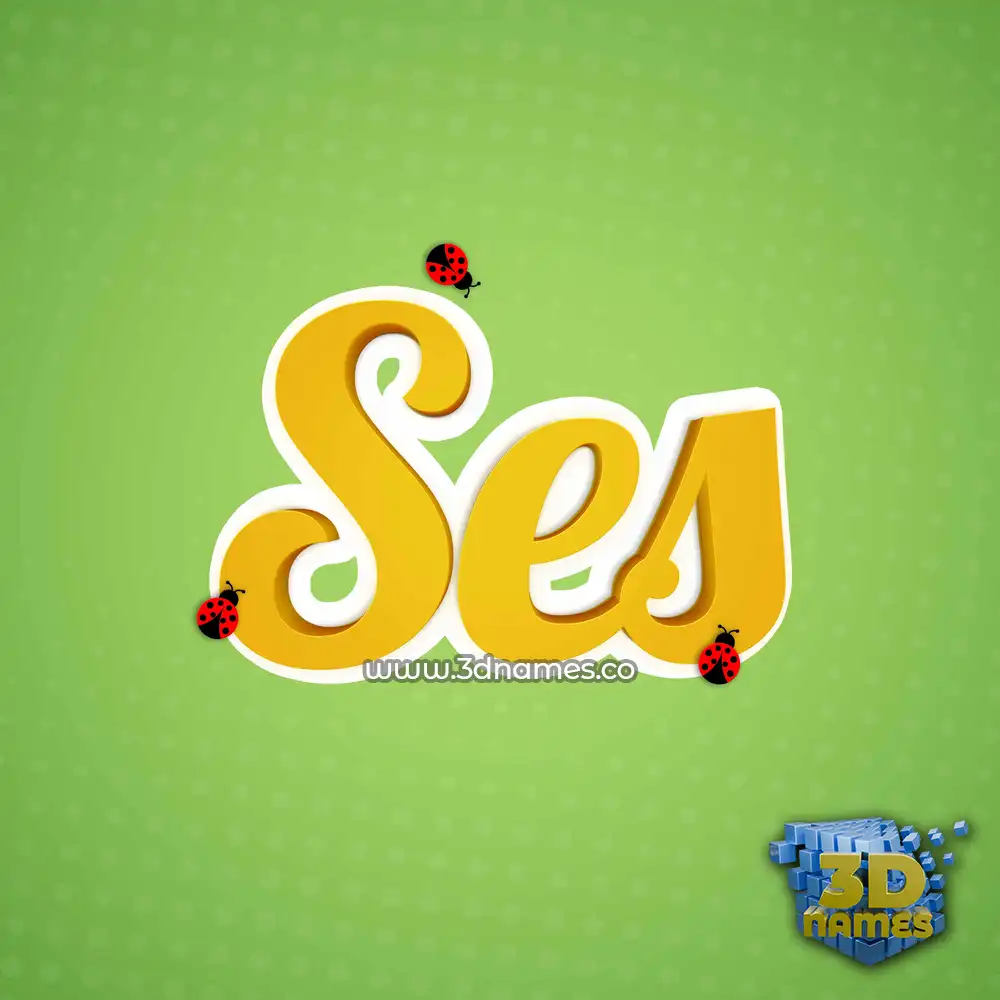 ses in Ladybugs style - 3D name wallpaper