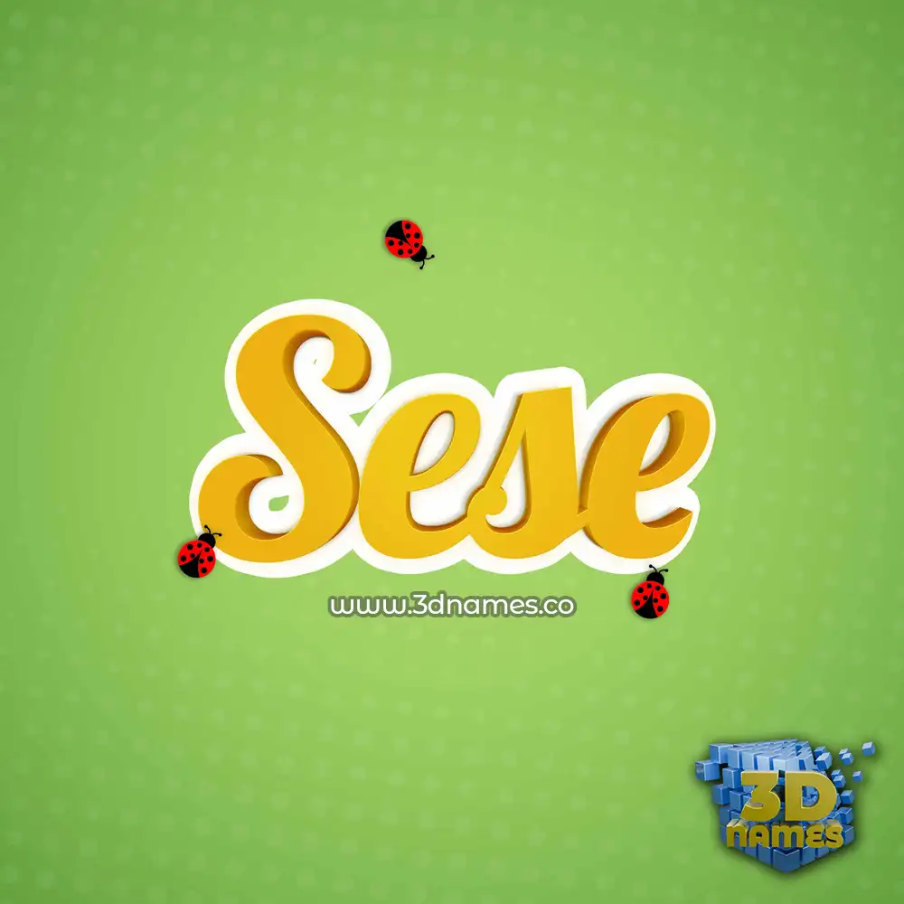sese in Ladybugs style - 3D name wallpaper