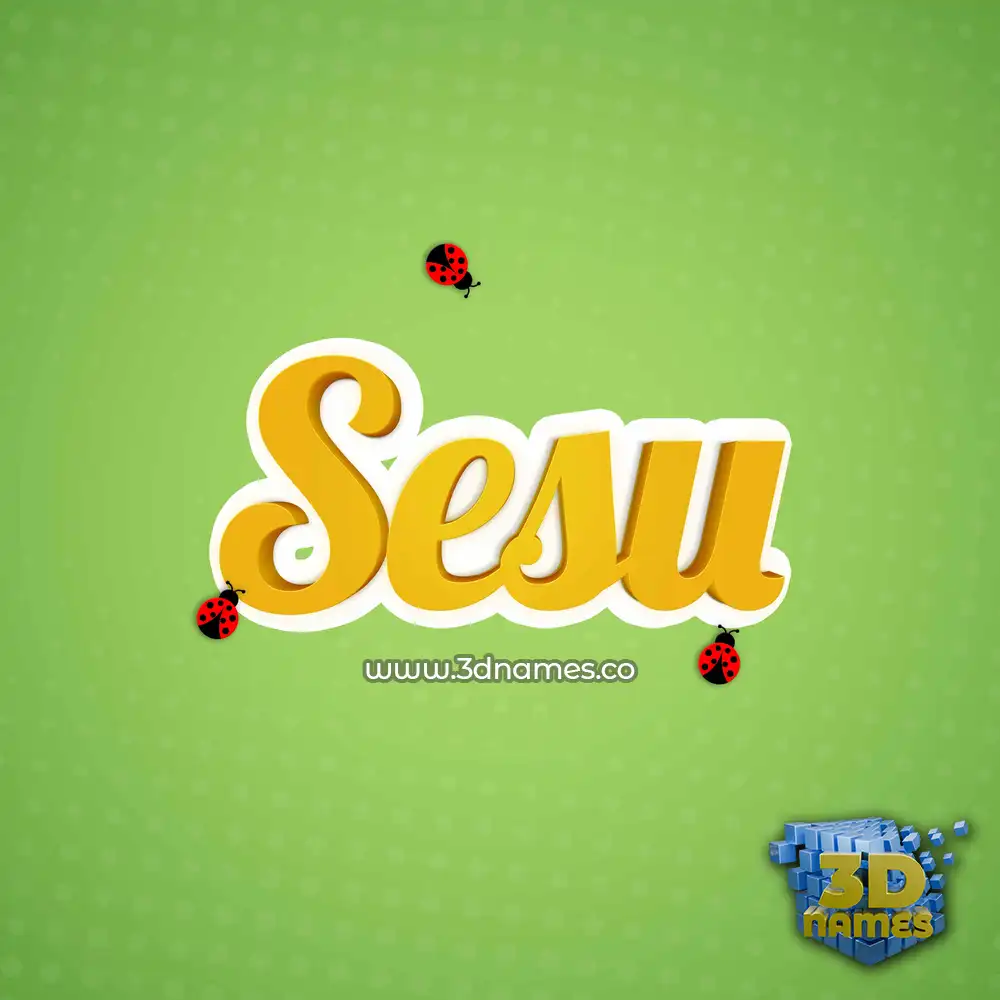 sesu in Ladybugs style - 3D name wallpaper